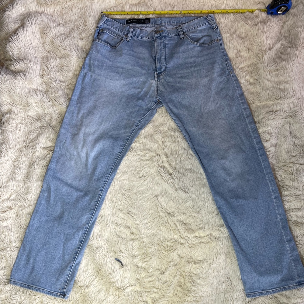 Armani Exchange men’s relaxed straight full zip jeans